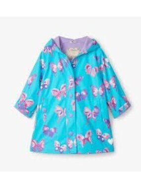 Hatley Blue Butterflies Rain Jacket, Size 4